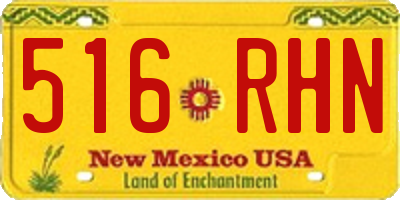 NM license plate 516RHN