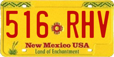 NM license plate 516RHV