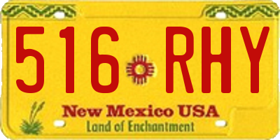 NM license plate 516RHY