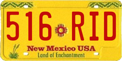 NM license plate 516RID