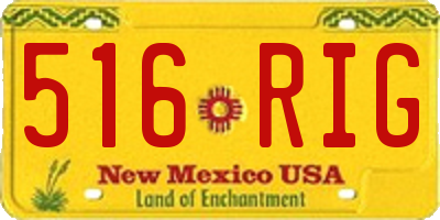 NM license plate 516RIG