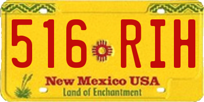 NM license plate 516RIH
