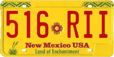 NM license plate 516RII