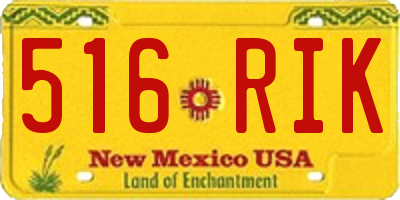 NM license plate 516RIK