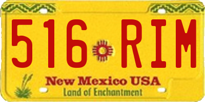NM license plate 516RIM