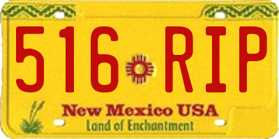 NM license plate 516RIP