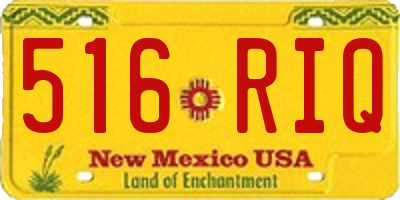 NM license plate 516RIQ