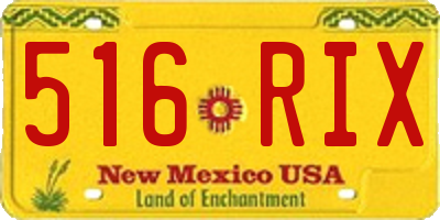 NM license plate 516RIX