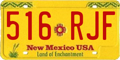 NM license plate 516RJF