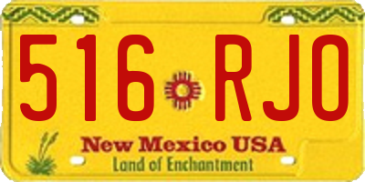 NM license plate 516RJO