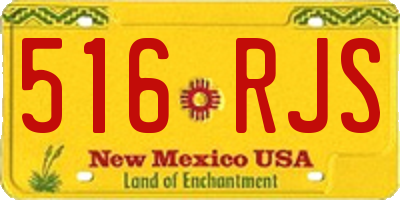 NM license plate 516RJS