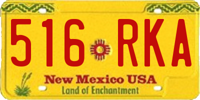 NM license plate 516RKA