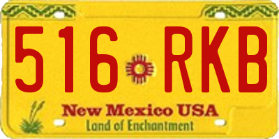 NM license plate 516RKB