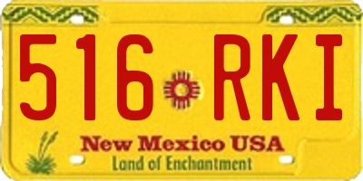 NM license plate 516RKI
