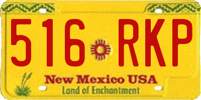 NM license plate 516RKP