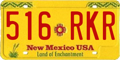 NM license plate 516RKR