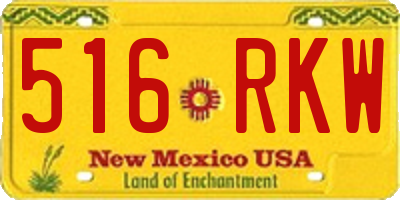 NM license plate 516RKW