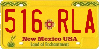 NM license plate 516RLA