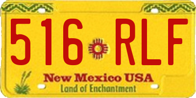 NM license plate 516RLF