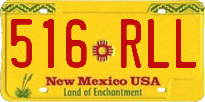 NM license plate 516RLL