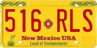 NM license plate 516RLS