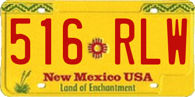 NM license plate 516RLW