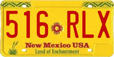 NM license plate 516RLX