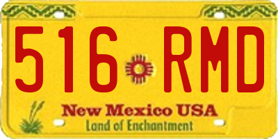 NM license plate 516RMD