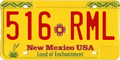 NM license plate 516RML