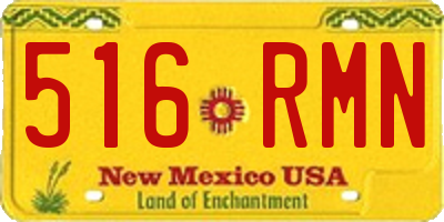 NM license plate 516RMN