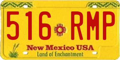 NM license plate 516RMP