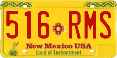 NM license plate 516RMS