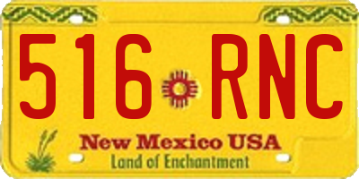 NM license plate 516RNC