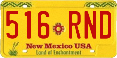 NM license plate 516RND