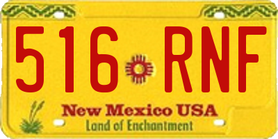 NM license plate 516RNF