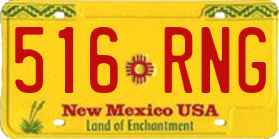 NM license plate 516RNG