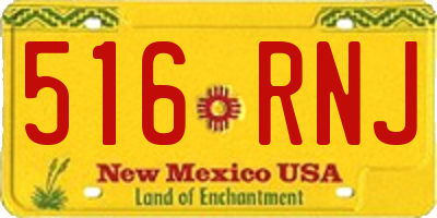 NM license plate 516RNJ