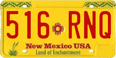 NM license plate 516RNQ