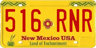 NM license plate 516RNR