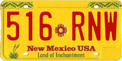 NM license plate 516RNW
