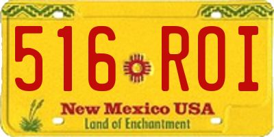 NM license plate 516ROI