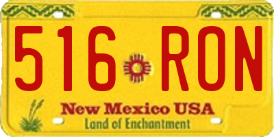 NM license plate 516RON