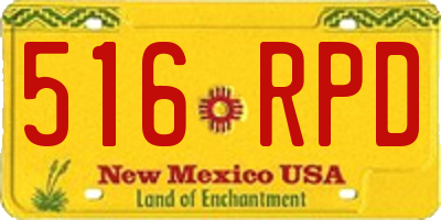 NM license plate 516RPD