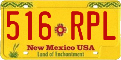 NM license plate 516RPL