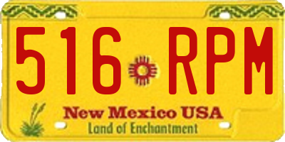 NM license plate 516RPM