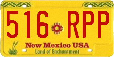NM license plate 516RPP