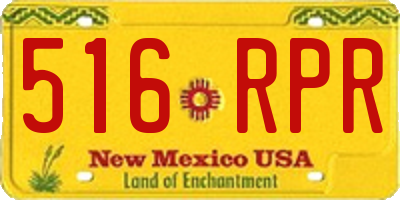 NM license plate 516RPR