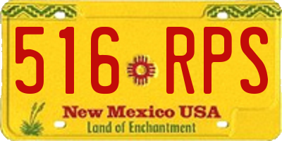 NM license plate 516RPS
