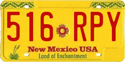 NM license plate 516RPY