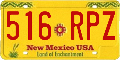NM license plate 516RPZ